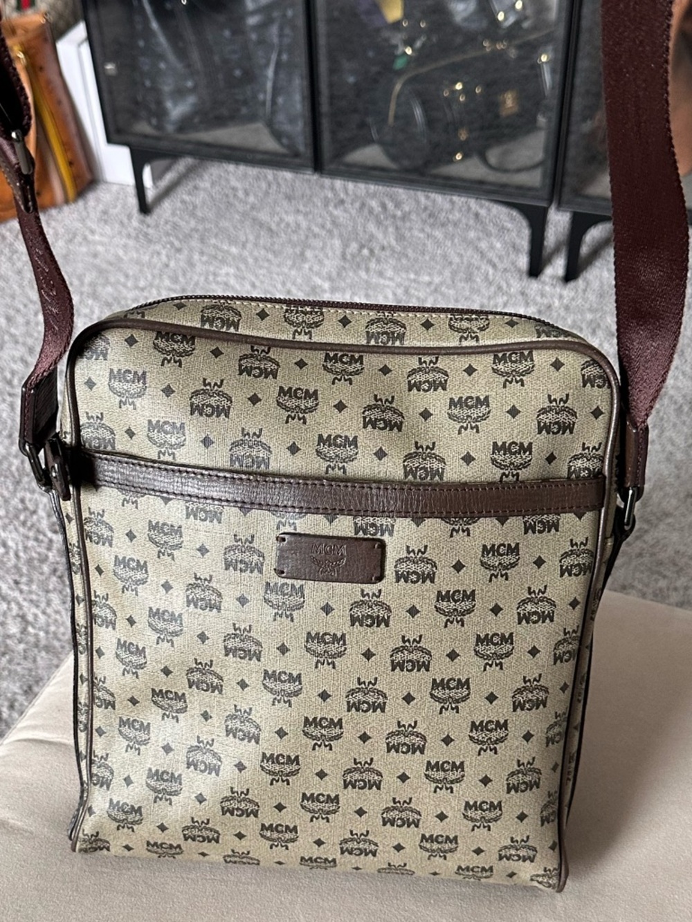 MCM Visetos Crossbody Messenger